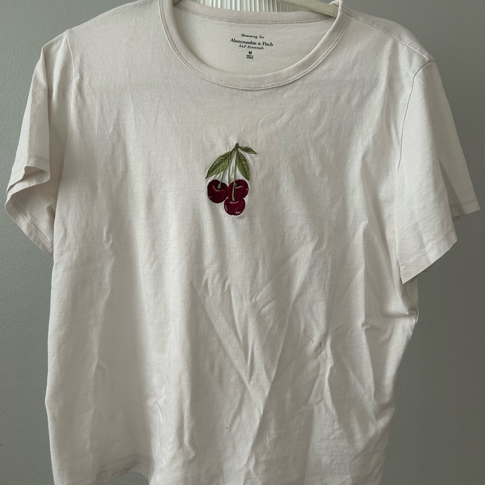 Abercrombie & Fitch Cherry Embroidered T-Shirt